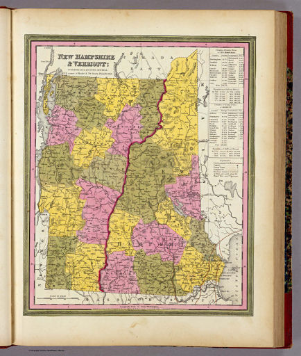 Mitchell's Universal Atlas (1846)
7. New Hampshire & Vermont