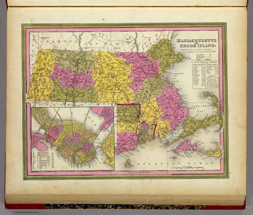 Mitchell's Universal Atlas (1846)
8. Massachusetts and Rhode Island