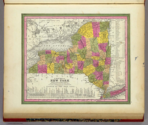 Mitchell's Universal Atlas (1846)
10. A New Map of New York with its Canals, ...