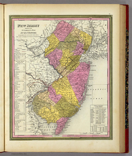 Mitchell's Universal Atlas (1846)
12. New Jersey Reduced From T. Gordon's Map