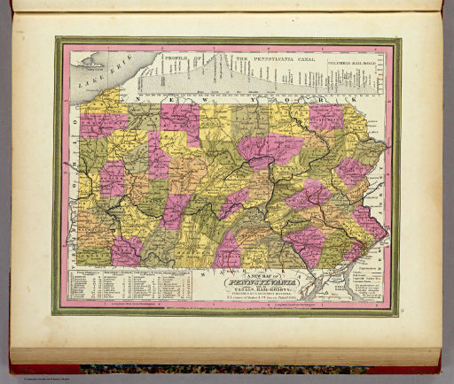 Mitchell's Universal Atlas (1846)
13. A New Map of Pennsylvania with its Canals, ...