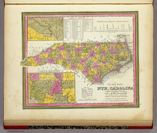 Mitchell's Universal Atlas (1846)
18. A New Map of Nth. Carolina with its Canals, ...