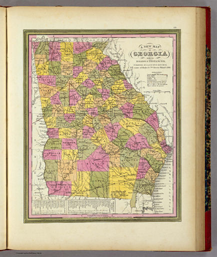Mitchell's Universal Atlas (1846)
20. A New Map of Georgia with its Roads & Distances