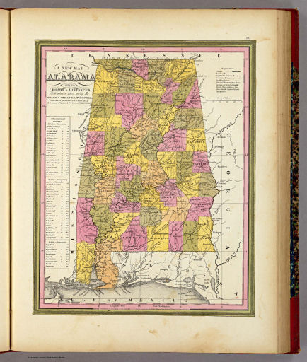Mitchell's Universal Atlas (1846)
22. A New Map of Alabama with its Roads ...