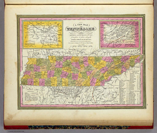 Mitchell's Universal Atlas (1846)
26. A New Map of Tennessee with its Roads ...