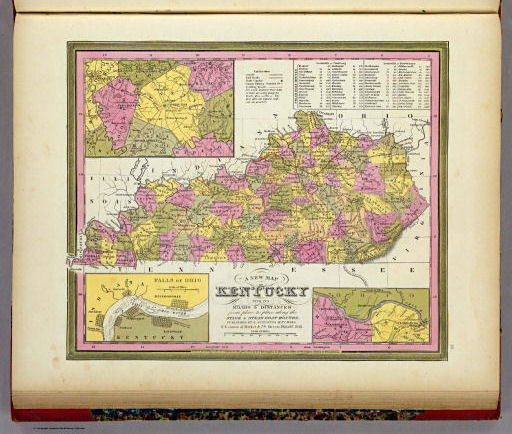Mitchell's Universal Atlas (1846)
27. A New Map of Kentucky with its Roads ...