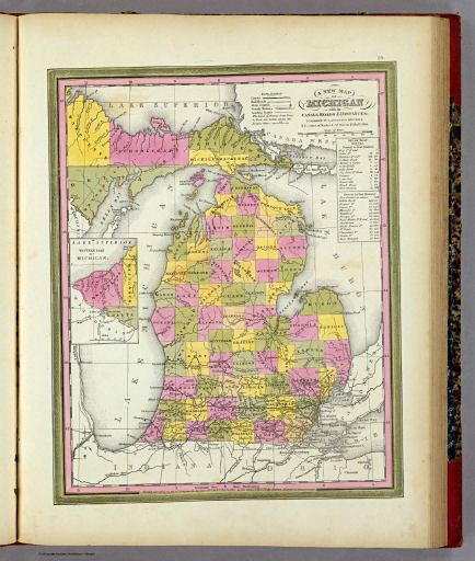 Mitchell's Universal Atlas (1846)
29. A New Map of Michigan with its Canals ...