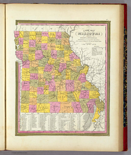 Mitchell's Universal Atlas (1846)
32. A New Map of Missouri with its Roads and Distances