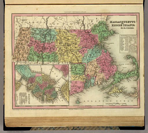 Tanner's Universal Atlas (1836)
7. Massachusetts and Rhode Island