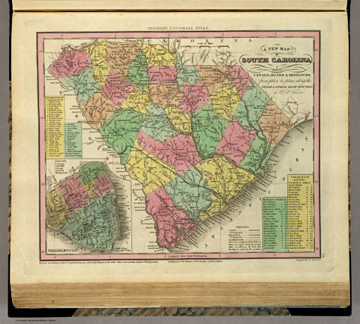 Tanner's Universal Atlas (1836)
15. A New Map of South Carolina with its Canals, ...