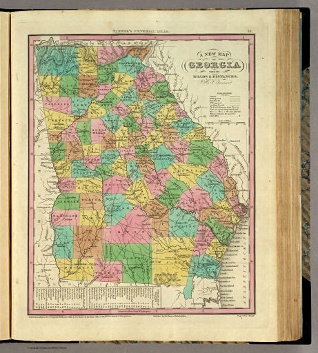 Tanner's Universal Atlas (1836)
16. A New Map of Georgia with its Roads  & Distances
