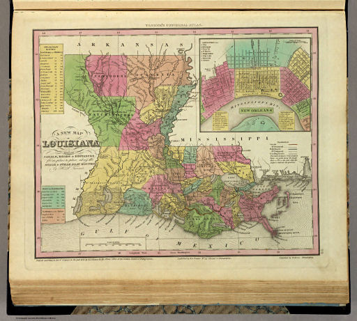 Tanner's Universal Atlas (1836)
20. A New Map of Louisiana with its Canals, ...