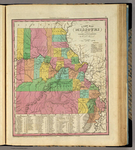 Tanner's Universal Atlas (1836)
28. A New Map of Missouri with its Roads ...