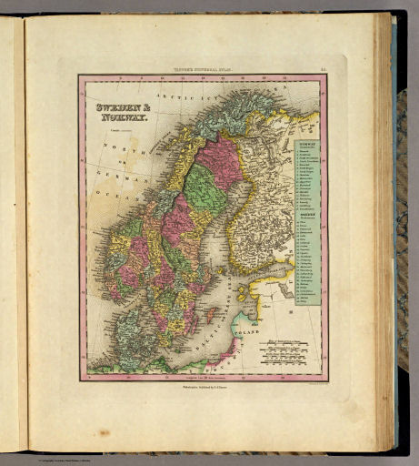 Tanner's Universal Atlas (1836)
44. Sweden & Norway