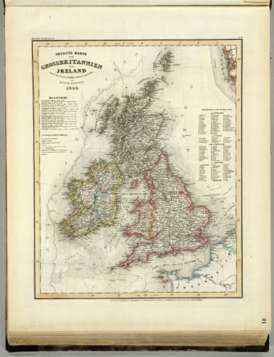 Meyer's Großer Hand-Atlas
21. Neueste Karte von Grossbritannien und Jreland (1844)