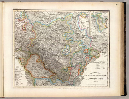 Meyer's Großer Hand-Atlas
44. Neueste Karte vom Herzogth. Gotha und angränzend. Ländern (1844)
