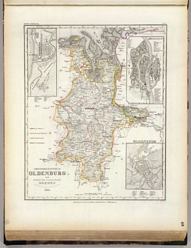 Meyer's Großer Hand-Atlas
49. Grossherzogthum Oldenburg und das Gebiet der freien Stadt Bremen (1851)