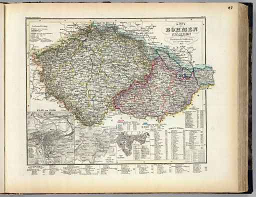 Meyer's Großer Hand-Atlas
67. Karte von Böhmen Mähren und Oesterreich. Schlesien (1853)