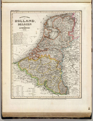 Meyer's Großer Hand-Atlas
72. Neueste Karte von Holland, Belgien und Luxemburg (1844)