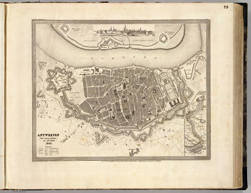 Meyer's Großer Hand-Atlas
75. Antwerpen (Plan topographique d'Anvers) (1845)