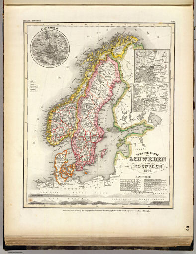 Meyer's Großer Hand-Atlas
80. Neueste Karte von Schweden und Norwegen (1844)