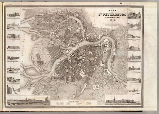 Meyer's Großer Hand-Atlas
86. Plan von St. Petersburg (Санктпетербурга) (1844)