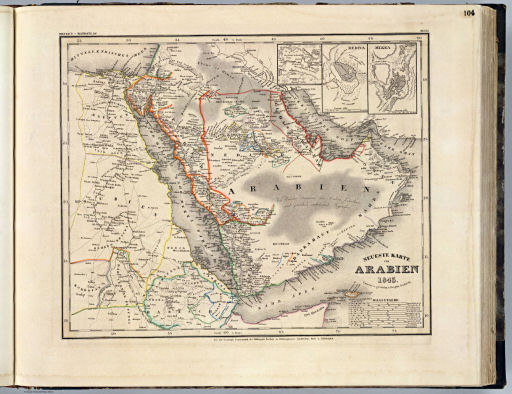 Meyer's Großer Hand-Atlas
104. Neueste Karte von Arabien (1845)