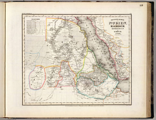 Meyer's Großer Hand-Atlas
113. Neueste Karte von Nubien, Habesch, Kordofan und Darfur (1844)