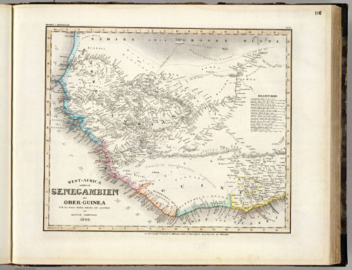 Meyer's Großer Hand-Atlas
116. West-Africa enthaltend Senegambien und Ober-Guinea (1844)