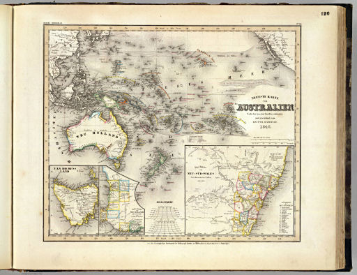 Meyer's Großer Hand-Atlas
120. Neueste Karte von Australien (1846)
