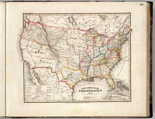 Meyer's Großer Hand-Atlas
131. Nord-Americanische Freistaaten (1845)