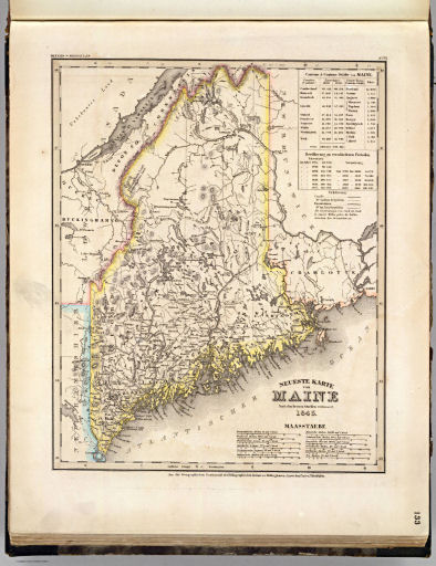 Meyer's Großer Hand-Atlas
133. Neueste Karte von Maine (1845)