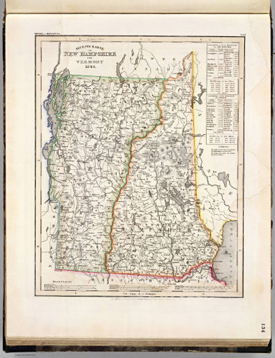 Meyer's Großer Hand-Atlas
134. Neueste Karte von New Hampshire und Vermont (1846)