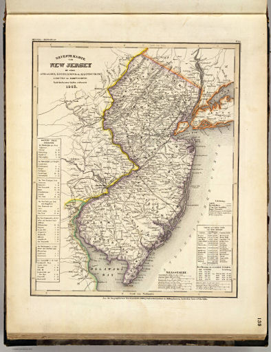 Meyer's Großer Hand-Atlas
139. Neueste Karte von New Jersey mit seinen Strassen, ... (1846)