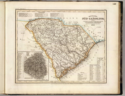 Meyer's Großer Hand-Atlas
146. Neueste Karte von Süd Carolina mit seinen Canaelen, ... (1845)