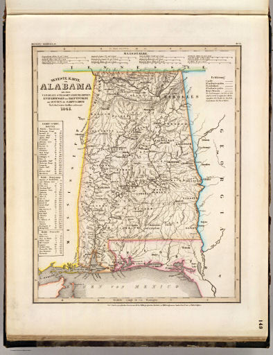 Meyer's Großer Hand-Atlas
149. Neueste Karte von Alabama mit seinen Canaelen, ... (1845)
