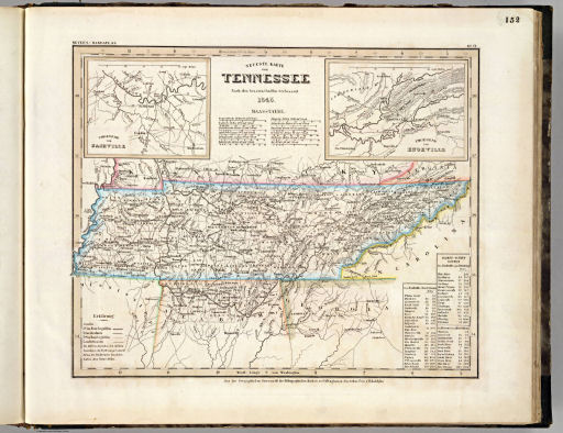 Meyer's Großer Hand-Atlas
152. Neueste Karte von Tennessee (1845)