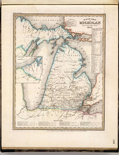 Meyer's Großer Hand-Atlas
156. Neueste Karte von Michigan (1845)