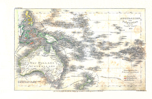 Meyer's Pfennig-Atlas (1834-1841)
12. Australien oder Polynesien (Lief.&nbsp;XXXXV&nbsp;=&nbsp;45, 1835)