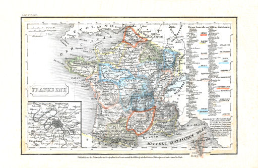 Meyer's Pfennig-Atlas (1834-1841)
15. Frankreich (Lief.&nbsp;XXXIX&nbsp;=&nbsp;39)