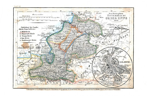 Meyer's Pfennig-Atlas (1834-1841)
36. Erz-Herzogthum Oesterreich: Ob der Enns (Lief.&nbsp;CII&nbsp;=&nbsp;102, 1838)