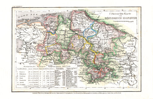 Meyer's Pfennig-Atlas (1834-1841)
68. Uebersichtskarte vom Königreich Hanover (Lief.&nbsp;LXXXXIV&nbsp;=&nbsp;94)