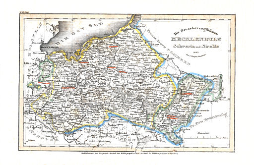 Meyer's Pfennig-Atlas (1834-1841)
73. Die Grossherzogthümer Mecklenburg Schwerin und Strelitz (Lief.&nbsp;XXI&nbsp;=&nbsp;21, 1835)