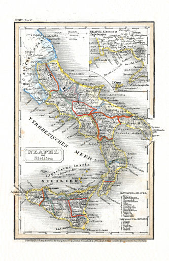 Meyer's Pfennig-Atlas (1834-1841)
77. Neapel und Sicilien (Lief. XXIV = 24)