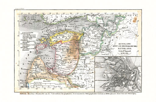 Meyer's Pfennig-Atlas (1834-1841)
79. Russland: Gouv. St. Petersburg, Esthland, Liefland, Kurland (Lief.&nbsp;74&nbsp;=&nbsp;LXXIV)