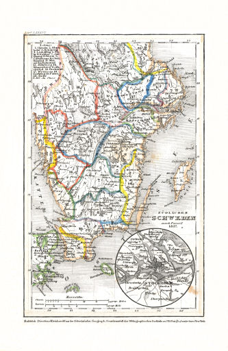 Meyer's Pfennig-Atlas (1834-1841)
80. Südliches Schweden (Lief.&nbsp;LXXXVI&nbsp;=&nbsp;86, 1837)