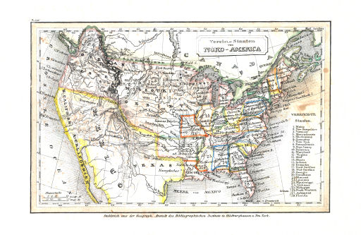 Meyer's Pfennig-Atlas (1834-1841)
91. Verein.-Staaten von Nord-America (Lief.&nbsp;X&nbsp;=&nbsp;10)