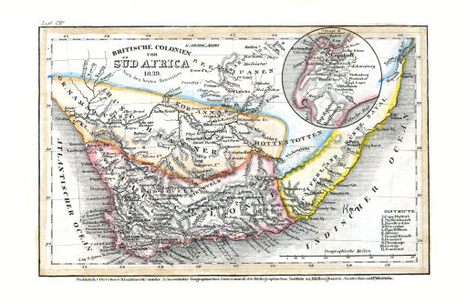 Meyer's Pfennig-Atlas (1834-1841)
98. Britische Colonien von Süd Africa (Lief.&nbsp;CIV&nbsp;=&nbsp;104, 1839)