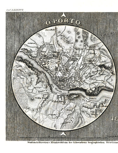 Meyer's Pfennig-Atlas (1834-1841)
105. O Porto, Carlsruhe (Lief.&nbsp;LXXXXVII&nbsp;=&nbsp;97, 1838)
