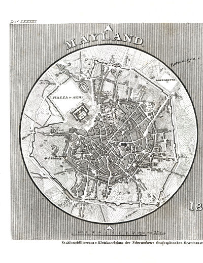 Meyer's Pfennig-Atlas (1834-1841)
106. Mayland, Verona (Lief.&nbsp;LXXXXI&nbsp;=&nbsp;91, 1838)